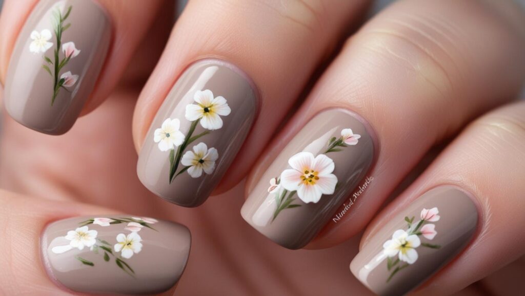 manicura primavera 2025 - flores mini